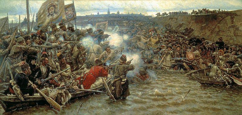Vasily Surikov Conquest of Siberia by Yermak China oil painting art